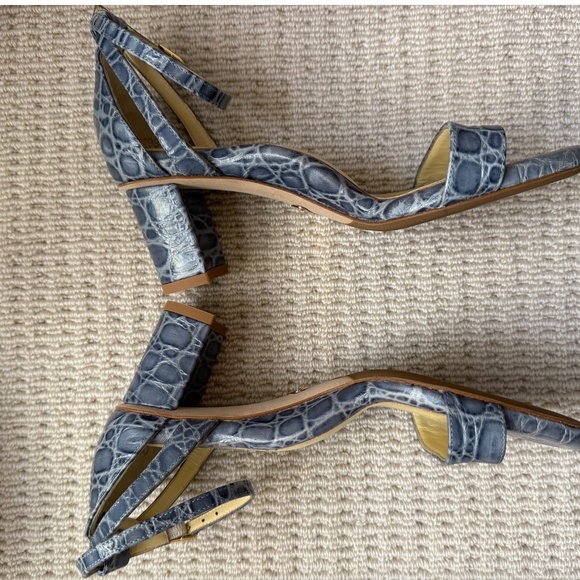 NWOT Perfect Block Sandal 60- Blue Croc - Picture 3 of 5